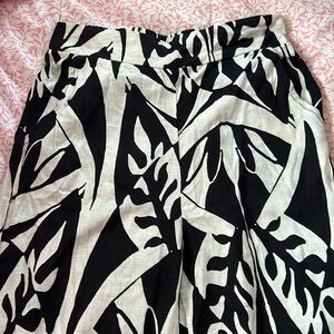 printed linen pants
